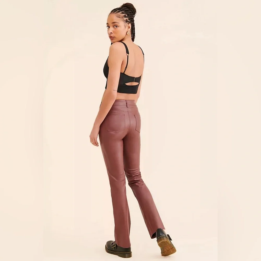 Anthropologie The Ya-Ya Vegan Leather Pant - Picture 2 of 14
